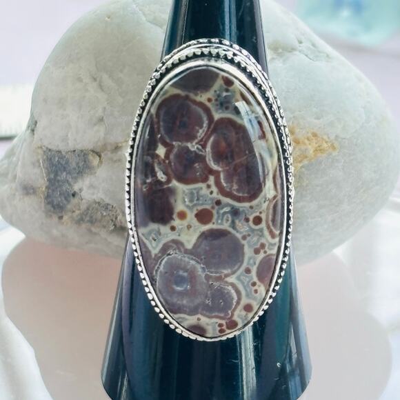 925 Sterling Asteroid Ring Size 8 - Picture 1 of 6